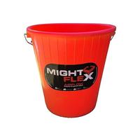 5L Mightyflex Calf Feeding Bucket - Heavy Duty Multi-Purpose Plastic Farm Tub - Reusable, Compact & Easy to Carry - For Livestock Feeding, Mixing, Gardening & More - Multiple Colours - Red