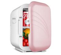 5L Mini Fridge Small Refrigerator With Cooling And Heat Function Portable Food Heater & Drinks Cooler For Bedroom, Office, Car, Dorm, Skincare & Cosmetics Low Operating Noise AC/DC ( Color : Pink )