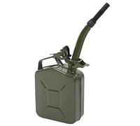 5L Petrol Can - Jerry Can with Spout, Durable Metal Fuel Tank, Fuel Oil Storage Can, Portable and Leak-Proof, Ideal for Car, Truck, Motorcycle Off Road Emergency (0.6mm Army Green)