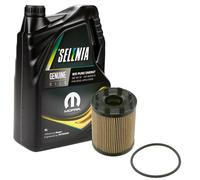 5L Petronas Selenia WR Pure Energy 5W30 And Oil Filter For Fiat Alfa Jeep Opel