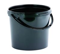 5L Plastic Bucket Pail + Handle & Lid - Heavy Duty ¦ Food Grade BPA Free ¦ Multi-use Fermentation Feed Dry Food Liquid Chemicals Hydroponics Storage Container BLACK