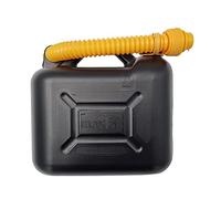 5L Plastic Jerry Can with Spout - Black Colour - Efficient Fuel Transportation - Emergency Backup for Vehicles