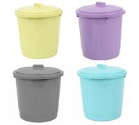 5L Plastic Jolly Bin Kitchen Bathroom Bedroom Waste Rubbish Recycle Lid Dustbin (Lemon)
