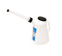 5L Plastic Measuring Jug With Flexible Spout & Lid For Oil Water Fuel Diy Hilka