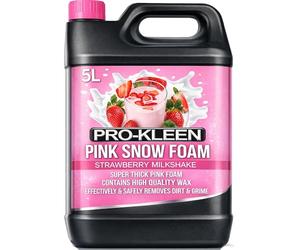5L Pro-Kleen Strawberry Milkshake PINK Snow Foam with Wax - Super Thick & Non-Caustic Foam - Extremely Powerful & Easy To Use