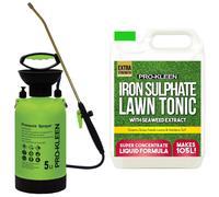 5L Pump Pressure Garden Sprayer & Liquid Iron Sulphate Lawn Tonic 5L ProKleen Green One Size
