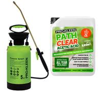 5L Pump Pressure Garden Sprayer & Path Clear Acetic Acid 5L ProKleen Green One Size
