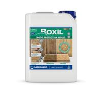 Roxil Wood Waterproofing Liquid (5L Clear) Wood Preserver Outdoor, Wood Sealer for decking, Fence, Sheds and Furniture
