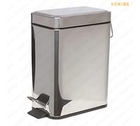 Sabichi Bin 5L Slim Rectangular Stainless Steel – Removable Inner Bucket, Soft-Close Pedal