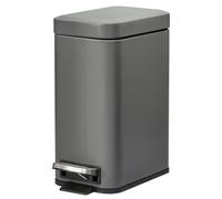 5L Steel Step Trash Can with Quiet-Closed Lid, Silent and Gentle Open,