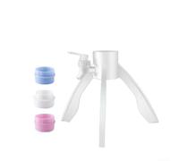 5L Water Bottle Stand with Faucet Dispenser and 3 Size Adapters, Triangular Stable Base for Easy One-Handed Pouring, Lightweight Portable Design for Office Camping or Picnic Use