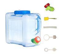 5L Water Container with Tap - Camping Water Carrier, Plastic Water Tank for Kitchen, RV, Van, Truck, Camping, School, Hospital, Outdoor & Garden - Portable, Food-Grade PC, Easy to Clean (5L)