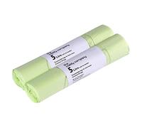 5L x 100 Tie Handle Compostable Kitchen Caddy Liners - Food Waste Bin Liners - EN 13432-5 litre Bags