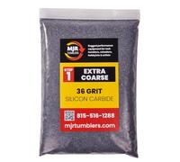 5lb MJR Tumblers 36 Grit Premium Extra Coarse Extremely Fast Cutting Silicon Carbide Rock Polishing Grit for Step/Stage 1, MJR Tumblers is a Disabled and Veteran Owned Company Proudly Located in USA