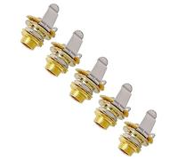 5lots Brass Output Jacks Nut Heavy Type Plated Guitar Nut Washers For 1/4 Inch Guitars Port Metal Output Repair