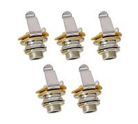 5lots Brass Output Jacks Nut Heavy Type Plated Guitar Nut Washers For 1/4 Inch Guitars Port Metal Output Repair