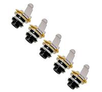 5lots Brass Output Jacks Nut Heavy Type Plated Guitar Nut Washers For 1/4 Inch Guitars Port Metal Output Repair