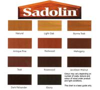 5lt Sadolin Extra Durable Satin Woodstain Natural Ebony Mahogany all colours