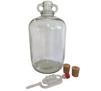 5ltr Glass Demijohn with Airlock and Cork Bungs (Read Description)