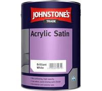 5LTR - JOHNSTONES TRADE ACRYLIC SATIN EMULSION BRILLIANT WHITE