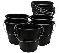 5LTR Plastic Paint Kettle - Painter & Decorators Paint Pot Black Bucket Tubs (10)
