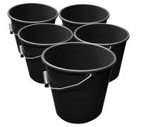 5LTR Plastic Paint Kettle - Painter & Decorators Paint Pot Black Bucket Tubs (5)