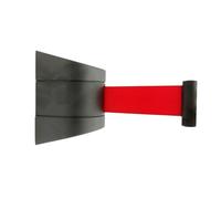 5m/10m Belt Length Wall Mounted Retractable Ribbon Barrier With Striped Caution For Separated Region Crowd Control(Red,10M)