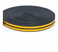 5M/10M Door Window Seal Strip Self-Adhesive Acoustic Foam Sealing Strip Tape Insulation Windproof Rubber Weatherstrip-black-D-5M