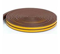 5M/10M Door Window Seal Strip Self-Adhesive Acoustic Foam Sealing Strip Tape Insulation Windproof Rubber Weatherstrip-brown-D-5M