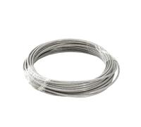 5M-10M PVC Coated Stainless Steel Cable Suitable for Hanging String Lights Deck Railings, Porch Fences Clothes Hanging Ropes for Garden Climbing Plants, Picture Hanging,Clothe(1.2mm-5M)