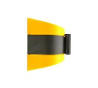 5M/10m Warning Belt Wall Mounted Safety Retractable Barrier Tape Yellow/Black Stripe Caution Danger Do Not Enter Cross for Indoor/Outdoor Use(5M)