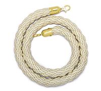 5m/16.4ft White Hemp Rope Ber Post with d Hoo, Crowd Control Stanch, & Slish, Ideal for Event ment & Visitor Guidance