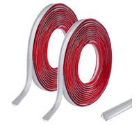 (5m*2 Rolls) Grey PVC Quadrant Trim,Skirting Board Trim,Plastic Edging Strip for Wall Floor Corner Self Adhesive,Caulk Strip,Laminate Beading Decoration Moulding Trim (12mm*6mm)