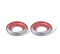 5M*2 Rolls PVC Wallpaper Border Self Adhesive,Flexible Molding Trim,Decorative Strip,Edging Strip for Cabinet,Door,Mirror Frame,Furniture Decoration,Plaster,Ceiling,Background Wall(Silver,10mm)