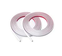 5M*2 Rolls Self-Adhesive PVC Tile Edging Strip Flexible Backsplash Floor Edge Moulding Trim,Laminate Beading,Liner for Corner,Caulk Decorative for Furniture Mirror,Panel,Wall,White