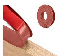 5m×20mm U-Shape Flexible Furniture Edge Banding, Self Adhesive TPE Edging Tape, Flexible Edge Protector, Veneer Edging Strip, DIY Furniture Edge Trim for Table Cabinets Shelves Restoration, Red