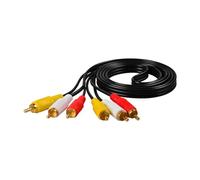 5m 3 RCA Phono Male Plug to 3 RCA Phono Male Cable, Composite Audio Video Cable, Triple Rca TV AV Cable, High-Performance Connection for Enhanced Audio & Video, Universal Fit for TVs Game Console VCRs