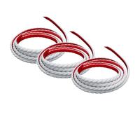 5M*3 Rolls PVC Wallpaper Border Self Adhesive,Flexible Molding Trim,Decorative Strip,Edging Strip for Cabinet,Door,Mirror Frame,Furniture Decoration,Plaster,Ceiling,Background Wall(White,10mm)