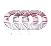 5M*3 Rolls Self-Adhesive PVC Tile Edging Strip Flexible Backsplash Floor Edge Moulding Trim,Laminate Beading,Liner for Corner,Caulk Decorative for Furniture Mirror,Panel,Wall,White