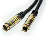 5m 4 Pin S Video Male to Female Socket Cable Lead SVHS Laptop Monitor Mini Din
