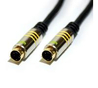 5m 4 Pin S Video Male to Plug Socket Cable Lead SVHS Laptop Monitor Mini Din