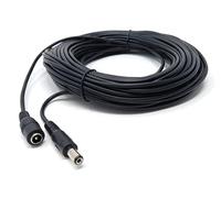 5m 5.5mm x 2.1mm DC Power Plug to Socket, Male to Female CCTV, LED, Modem Router, Music Instruments Extension Lead Cable 16.5ft Black