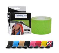 5m*5cm Sports Tape,Sports Injury Muscle Tape for Shoulder,Knee, Ankle Shin Splints Support Waterproof & Hyopallergenic Sports Care Tape (Green)