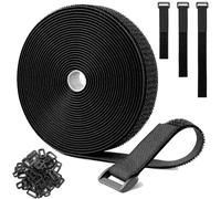 5m Adjustable Cable Straps with 25 Buckles, Hook and Loop Securing Strap