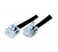 5m ADSL Cable - Premium Quality/Gold Plated Contact Pins/High Speed Internet Broadband/Router or Modem to RJ11 Phone Socket or Microfilter/Black