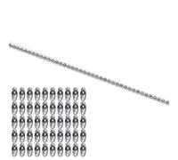 5m Ball Bead Chain 2mm Stainless Steel Bead Chain Roller Blind Chain with 50Pcs Connectors for DIY Jewelry Making, Silver