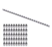 5m Ball Bead Chain 3.2mm Stainless Steel Bead Chain Roller Blind Chain with 50Pcs Connectors for DIY Jewelry Making, Silver