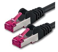 5m - black - 1 piece - network cable CAT6a (10Gb/s) S-FTP CAT 6a Lankacable - GHMT certified PIMF 500 MHz Cat5 Cat5e Cat6 Cat6a Cat7 for switch, router, modem, Internet