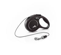 (5m, Black) Flexi New Classic Retractable Dog Cord