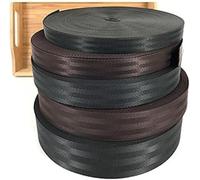 5m Black Polyester Nylon Webbing Strap 50mm for and Repairs | Polyester Nylon Blend, 50mm Width, 5m Length, Black Color, Plain Weave Structure